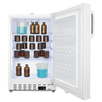 Accucold Built-in undercounter ADA compliant +2°C to +8°C all-refrigerator in white, Stainless Steel, Towel Bar, Left Hinge – ADA404REFSSTBCLHD - Full