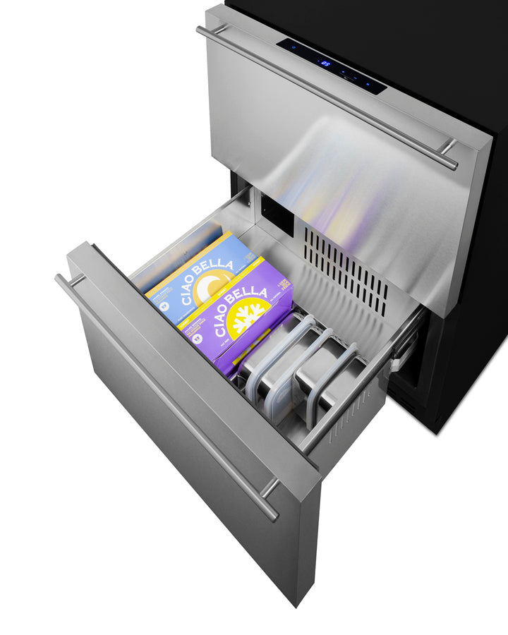 24" wide panel-ready indoor/outdoor ADA compliant 2-drawer all-freezer