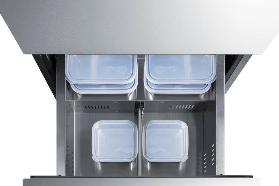 Accucold 24" wide indoor/outdoor ADA compliant 2-drawer all-freezer (Model ADFD2D24PNR)