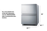 Accucold 24" wide indoor/outdoor ADA compliant 2-drawer all-freezer (Model ADFD2D24PNR)