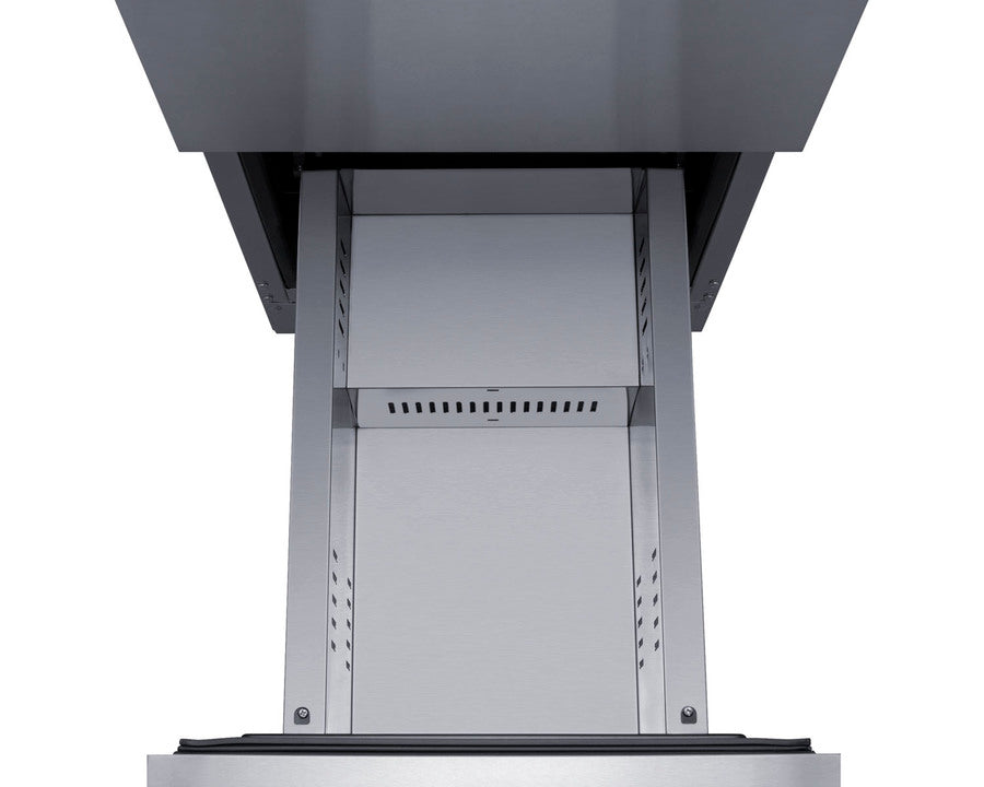 15" wide indoor/outdoor ADA compliant drawer refrigerator in stainless steel