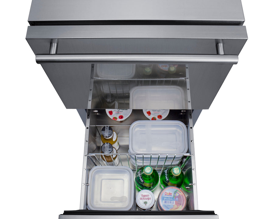 Accucold 18" Wide Indoor/Outdoor Drawer Refrigerator in Stainless Steel – ADRD18H34