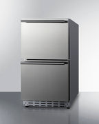 Accucold 18" wide indoor/outdoor ADA compliant drawer refrigerator in stainless steel