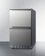 18" wide indoor/outdoor ADA compliant drawer refrigerator in stainless steel