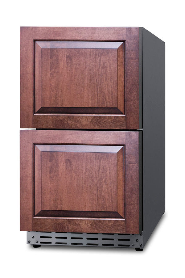 18" wide indoor/outdoor ADA compliant drawer refrigerator in stainless steel - Angle