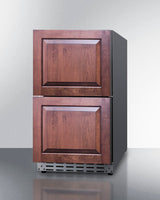 Accucold 18" wide indoor/outdoor ADA compliant panel-ready drawer refrigerator in stainless steel