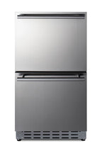 18" wide indoor/outdoor ADA compliant panel-ready drawer refrigerator in stainless steel - Front