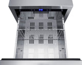 18" wide indoor/outdoor ADA compliant drawer refrigerator in stainless steel - Open