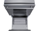 18" wide indoor/outdoor ADA compliant drawer refrigerator in stainless steel - Open
