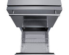 18" wide indoor/outdoor ADA compliant panel-ready drawer refrigerator in stainless steel - Open