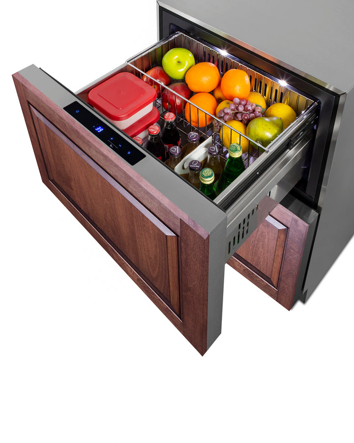 Accucold 24 in. wide ADA compliant 2-drawer all-refrigerator for indoor or outdoor, Stainless Steel – ADRD241CSS - Top