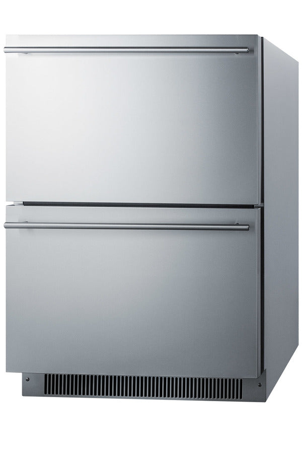 Accucold Commercially listed ENERGY STAR certified panel-ready 2-drawer all-refrigerator – ADRD24PNR - Angle