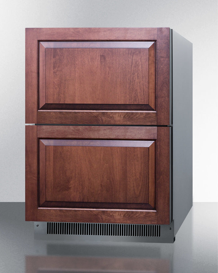 Accucold 15" wide indoor/outdoor ADA compliant panel-ready drawer refrigerator in stainless steel
