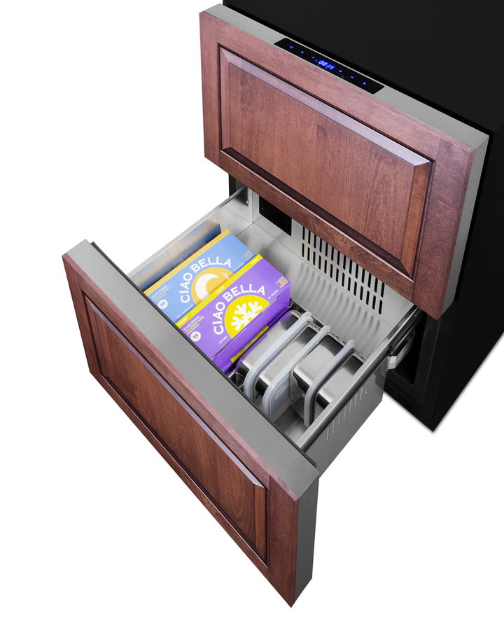 24" wide indoor/outdoor ADA compliant 2-drawer all-refrigerator-freezer