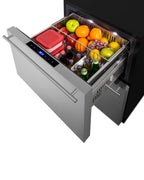 24" wide panel-ready indoor/outdoor ADA compliant 2-drawer all-refrigerator-freezer