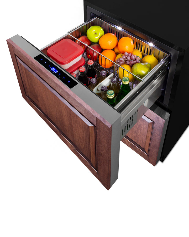 24" wide panel-ready indoor/outdoor ADA compliant 2-drawer all-refrigerator-freezer