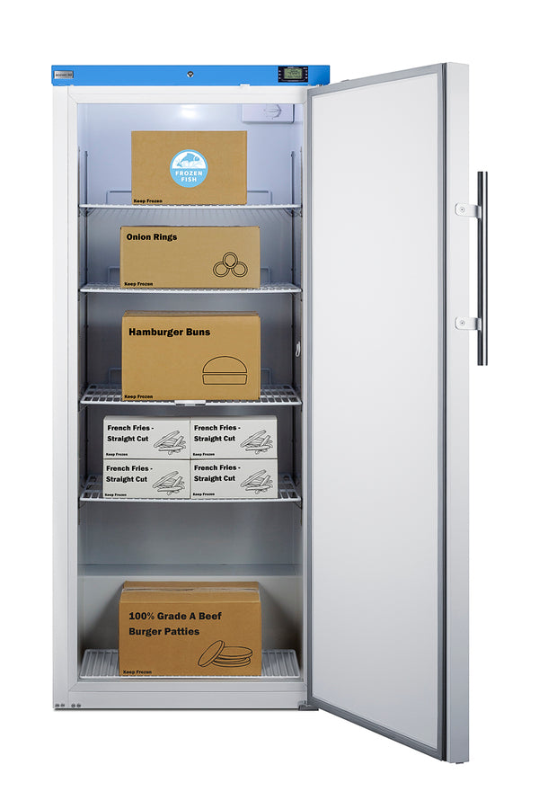 Upright 18 cu.ft. manual defrost commercial all-freezer with lock (Model AFM19W)