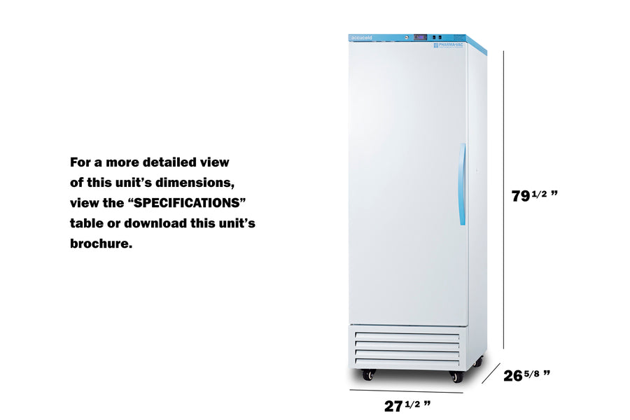 Accucold Performance Series upright frost-free Pharma-Vac all-freezer (Model AFS17PVLHD)