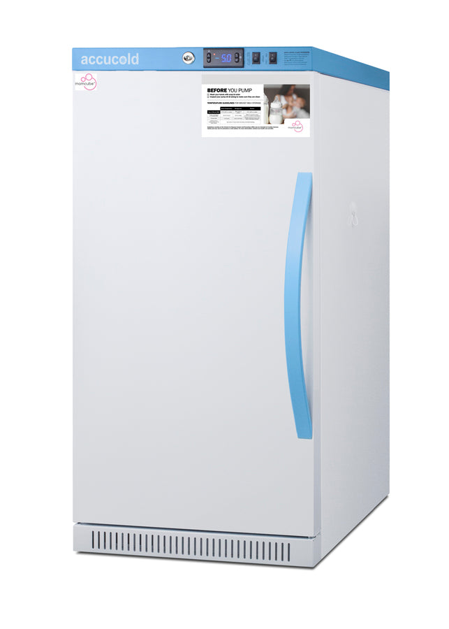 MOMCUBE ADA height all-freezer for breast milk storage, ADA (Model AFZ2PVBIADAMCLHD) - Angle