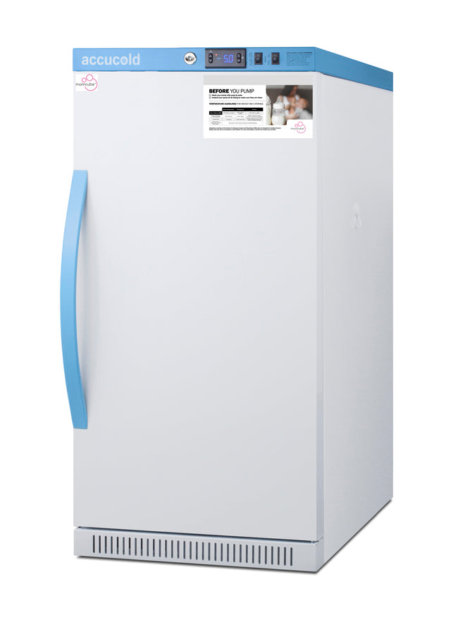 MOMCUBE ADA height all-freezer for breast milk storage, ADA (Model AFZ2PVBIADAMC) - Angle