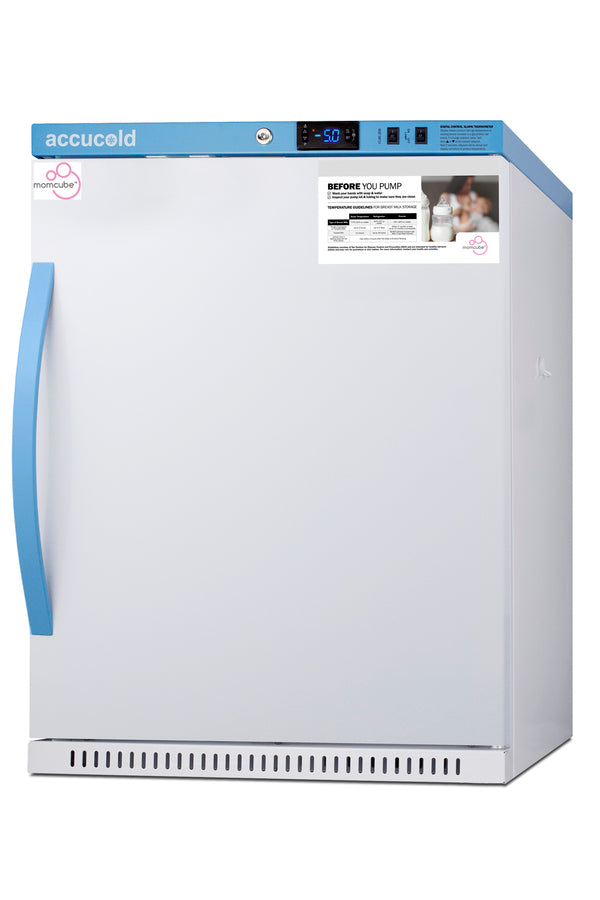 MOMCUBE ADA height all-freezer for breast milk storage, ADA (Model AFZ5PVBIADAMC) - Angle