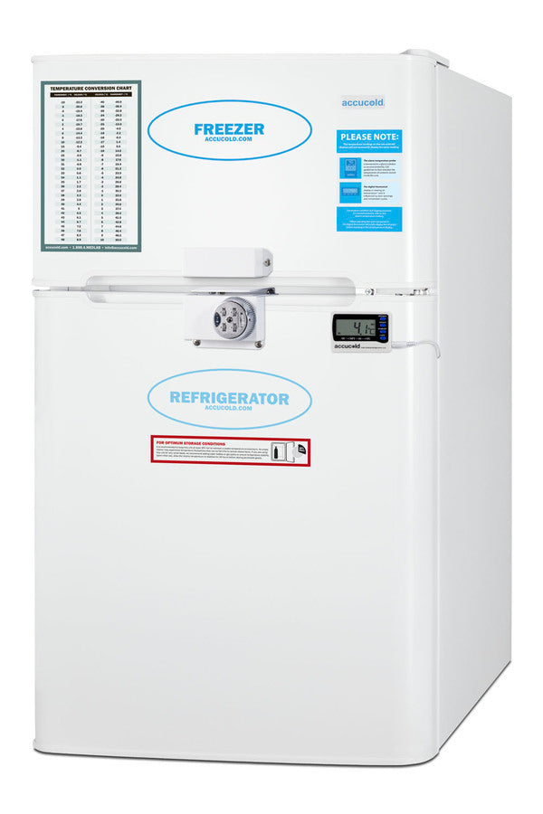 Accucold General purpose counter height 2-door refrigerator-freezer with digital, Left Hinge, ADA – AGP34RFLCALADALHD