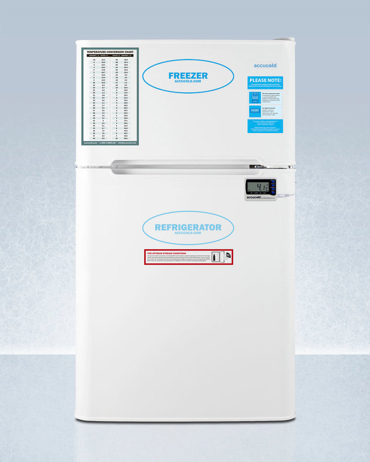 Accucold General purpose counter height 2-door refrigerator-freezer with digital, Left Hinge – AGP34RFLHD