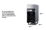 Accucold ENERGY STAR certified commercial ice + water dispenser with 220 lb – AIWD220 - Dimensions