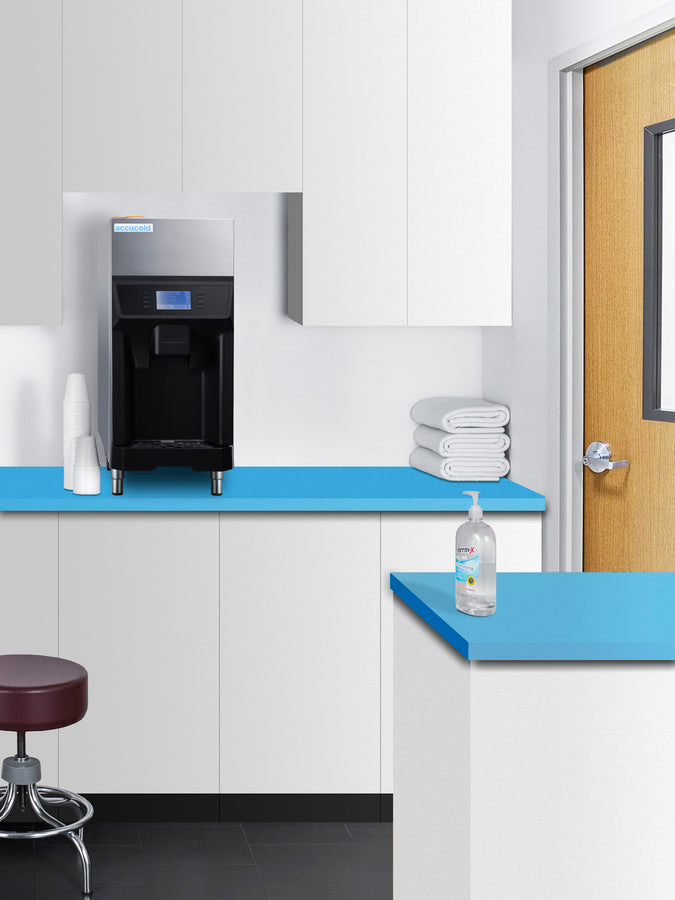 Accucold ENERGY STAR certified commercial ice + water dispenser with 220 lb – AIWD220 - Set