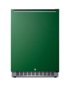 Accucold Built-in undercounter ADA compliant all-refrigerator with emerald green door, stainless steel handle, black cabinet, doo (Model AL54GLHD)