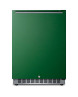 Accucold Built-in undercounter ADA compliant all-refrigerator with emerald green door, stainless steel handle, black cabinet, doo (Model AL54GLHD)