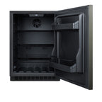 Accucold Built-in undercounter ADA compliant all-refrigerator with black stainless steel door, horizontal handle, black cabinet, (Model AL54KSHH)