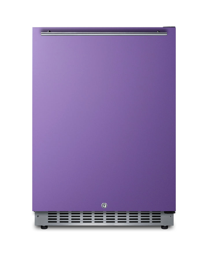 Built-in undercounter ADA compliant all-refrigerator with lavender purple door, stainless steel handle, black cabinet, d (Model AL54P) Secondary image