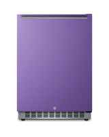 Accucold Built-in undercounter ADA compliant all-refrigerator with lavender purple door, stainless steel handle, black cabinet, d (Model AL54P)