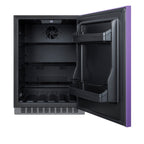 Accucold Built-in undercounter ADA compliant all-refrigerator with lavender purple door, stainless steel handle, black cabinet, d (Model AL54P)