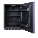Accucold Built-in undercounter ADA compliant all-refrigerator with lavender purple door, stainless steel handle, black cabinet, d (Model AL54P)