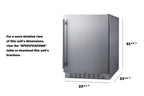Built-in Undercounter Ada Compliant Outdoor All-refrigerator - Dimensions