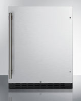 Built-in undercounter ADA compliant all-refrigerator with stainless steel door, black cabinet, door storage, lock, digit