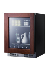 Accucold Built-in undercounter ADA compliant all-refrigerator with panel-ready glass door, black cabinet, lock, and digital contr (Model AL57GPNR)