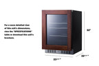 Built-in undercounter ADA compliant all-refrigerator with panel-ready glass door, black cabinet, lock, and digital contr