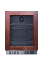 Built-in undercounter ADA compliant all-refrigerator with panel-ready glass door, black cabinet, lock, and digital contr