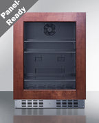 Built-in undercounter ADA compliant all-refrigerator with panel-ready glass door, black cabinet, lock, and digital contr
