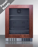 Built-in undercounter ADA compliant all-refrigerator with panel-ready glass door, black cabinet, lock, and digital contr