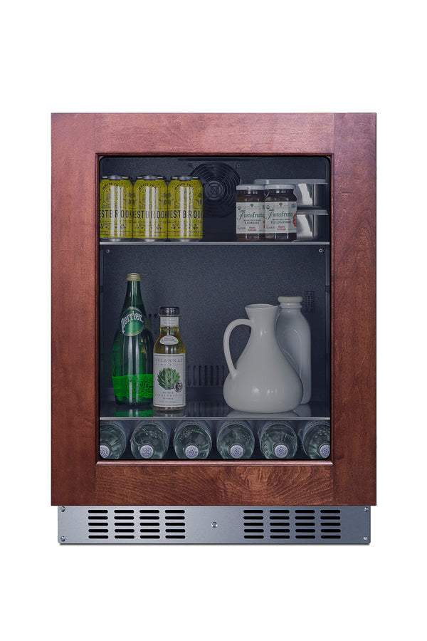 Accucold Built-in undercounter ADA compliant all-refrigerator with panel-ready glass door, black cabinet, lock, and digital contr (Model AL57GPNR)