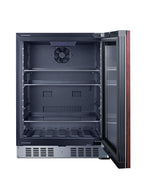 Accucold Built-in undercounter ADA compliant all-refrigerator with panel-ready glass door, black cabinet, lock, and digital contr (Model AL57GPNR)