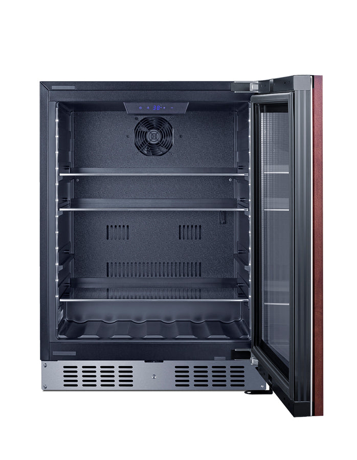 Accucold Built-in undercounter ADA compliant all-refrigerator with panel-ready glass door, black cabinet, lock, and digital contr (Model AL57GPNR)