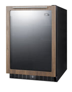 24" Wide Built-In Beverage Center With Wood Door Trim, ADA Compliant - Angle