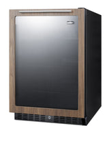 24" Wide Built-In Beverage Center With Wood Door Trim, ADA Compliant - Angle