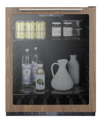 24" Wide Built-In Beverage Center With Wood Door Trim, ADA Compliant - Full