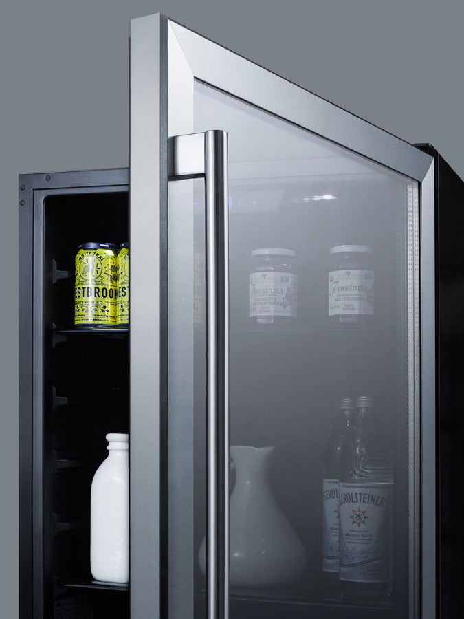 Accucold 24" wide built-in ADA compliant commercial beverage center with glass door – AL57G - Detail